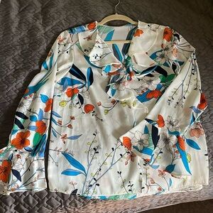 Nanette lapore white floral blouse- SZM